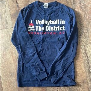 Volleyball in The District Navy Long Sleeve Shirt